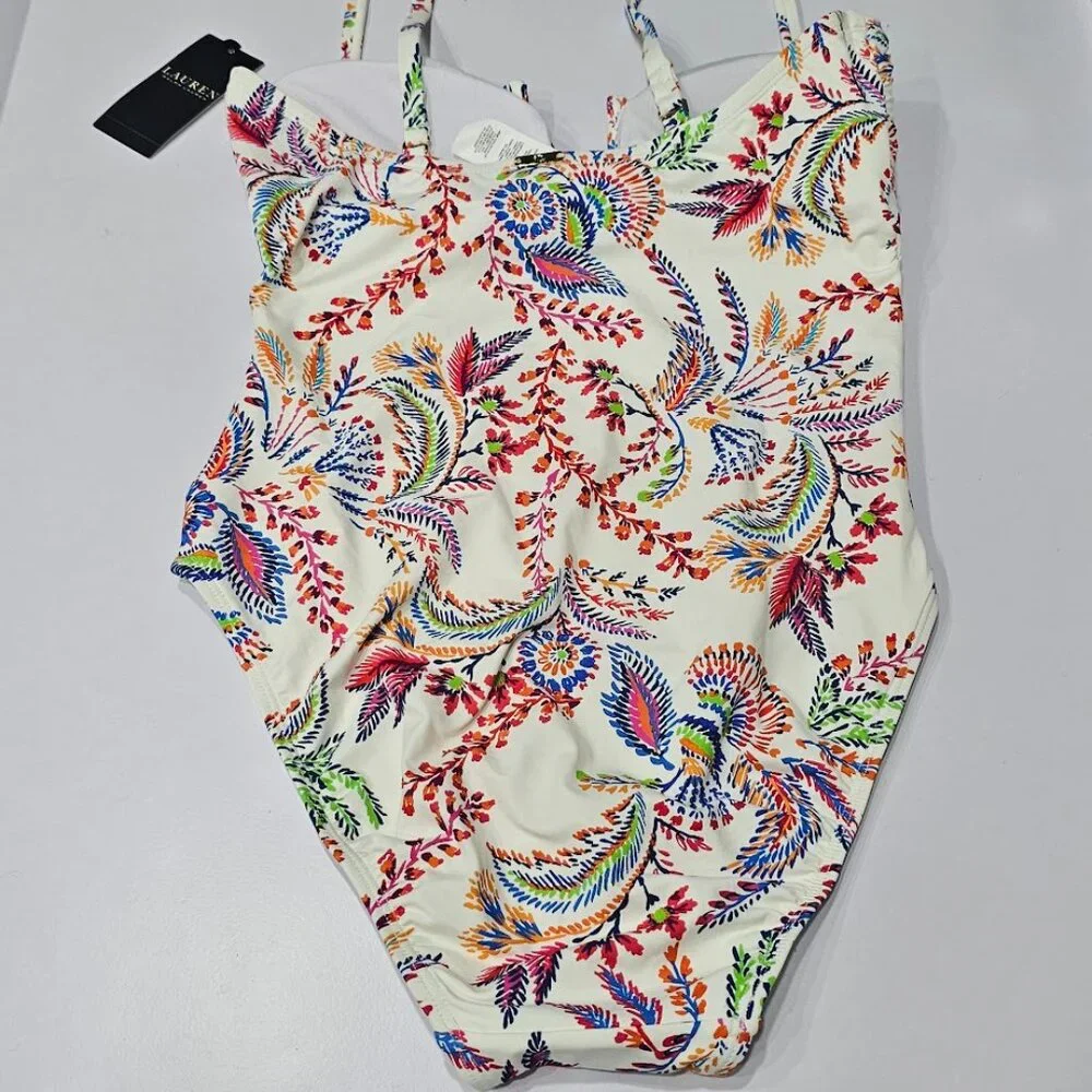 Lauren Ralph Lauren Printed One-Piece Swimsuit - Fleurette - Picture 7 of 9